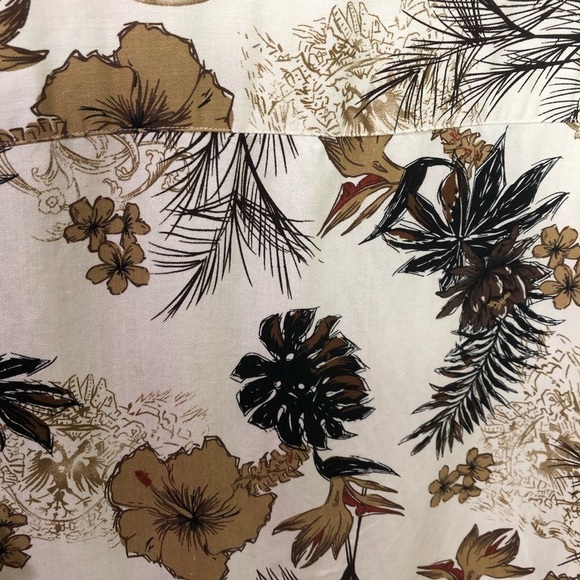 Paradise Collection Hawaiian Shirt 100% Washable Silk SZ Large Tropical Floral - Picture 5 of 7